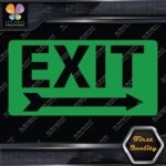 Exit Sign Arrow Poiting Right Indications No Background Decals Stickers Vinyl - Image 14