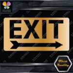 Exit Sign Arrow Poiting Right Indications No Background Decals Stickers Vinyl - Image 16