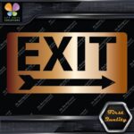 Exit Sign Arrow Poiting Right Indications No Background Decals Stickers Vinyl - Image 18