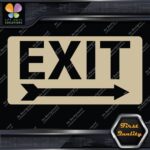 Exit Sign Arrow Poiting Right Indications No Background Decals Stickers Vinyl - Image 22