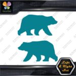Bear Walking Silhouette Big Wildlife Left & Right Set Vinyl Decals Stickers - Image 14