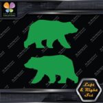 Bear Walking Silhouette Big Wildlife Left & Right Set Vinyl Decals Stickers - Image 15