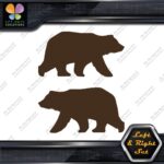 Bear Walking Silhouette Big Wildlife Left & Right Set Vinyl Decals Stickers