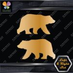 Bear Walking Silhouette Big Wildlife Left & Right Set Vinyl Decals Stickers - Image 18