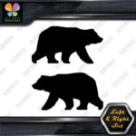 Bear Walking Silhouette Big Wildlife Left & Right Set Vinyl Decals Stickers - Image 3