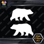 Bear Walking Silhouette Big Wildlife Left & Right Set Vinyl Decals Stickers - Image 4