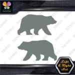 Bear Walking Silhouette Big Wildlife Left & Right Set Vinyl Decals Stickers - Image 5