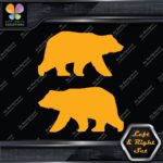 Bear Walking Silhouette Big Wildlife Left & Right Set Vinyl Decals Stickers - Image 6