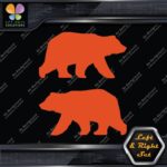 Bear Walking Silhouette Big Wildlife Left & Right Set Vinyl Decals Stickers - Image 8