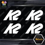 Compatible K2 Snowboards Full Block Pack of 4 MINI SIZE Decals Stickers Vinyl - Image 3
