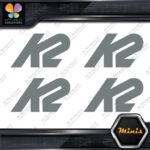 Compatible K2 Snowboards Full Block Pack of 4 MINI SIZE Decals Stickers Vinyl - Image 4