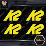 Compatible K2 Snowboards Full Block Pack of 4 MINI SIZE Decals Stickers Vinyl - Image 5