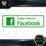 Suivez-nous sur Facebook affiche Sign Written Message Logo Vinyl Decals Stickers - Image 11