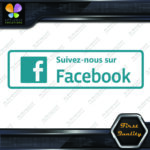 Suivez-nous sur Facebook affiche Sign Written Message Logo Vinyl Decals Stickers - Image 12