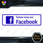 Suivez-nous sur Facebook affiche Sign Written Message Logo Vinyl Decals Stickers - Image 13