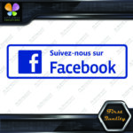 Suivez-nous sur Facebook affiche Sign Written Message Logo Vinyl Decals Stickers
