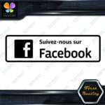 Suivez-nous sur Facebook affiche Sign Written Message Logo Vinyl Decals Stickers - Image 3