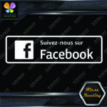Suivez-nous sur Facebook affiche Sign Written Message Logo Vinyl Decals Stickers - Image 4