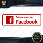 Suivez-nous sur Facebook affiche Sign Written Message Logo Vinyl Decals Stickers - Image 5