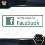 Suivez-nous sur Facebook affiche Sign Written Message Logo Vinyl Decals Stickers - Image 6
