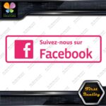 Suivez-nous sur Facebook affiche Sign Written Message Logo Vinyl Decals Stickers - Image 7