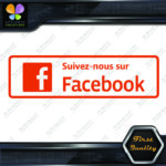 Suivez-nous sur Facebook affiche Sign Written Message Logo Vinyl Decals Stickers - Image 10