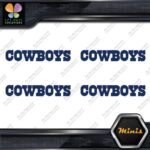 Compatible Dallas Cowboys Name Footbal Pack of 4 MINI SIZE Decals Stickers Vinyl