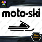 Compatible with Moto-Ski Bottom Buggy Vintage Snowmobile Vinyl Decals Stickers