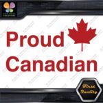 Proud Canadian Maple Leaf RectangleCanada Emblem No Bk Grd Decals Stickers Vinyl