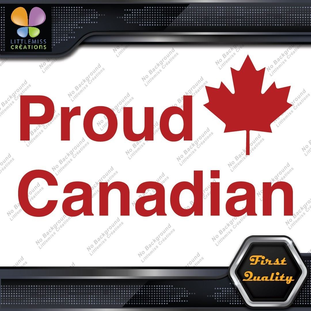 Proud Canadian Maple Leaf RectangleCanada Emblem No Bk Grd Decals Stickers Vinyl 277466780280 Proud Canadian Maple Leaf RectangleCanada Emblem No Bk Grd Decals Stickers Vinyl - Image 1