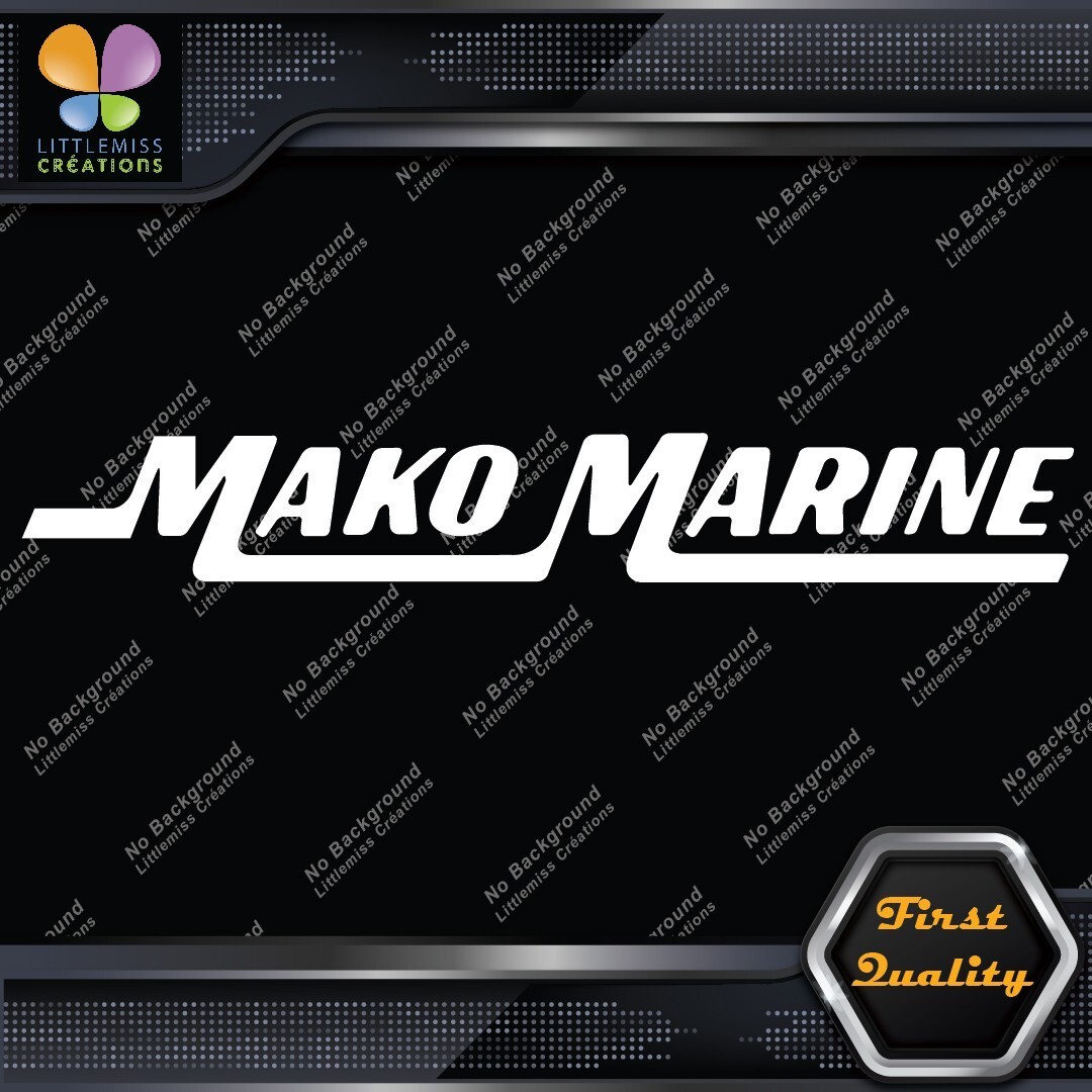 Compatible Mako Marine Fishing Boats Name Outboard Decals Stickers Vinyl 277050943490 Compatible Mako Marine Fishing Boats Name Outboard Decals Stickers Vinyl - Image 1
