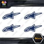 Compatible Alpinestars Moto Emblem Pack of 4 MINI SIZE Decals Stickers Vinyl - Image 13