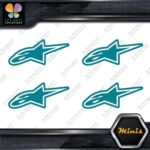 Compatible Alpinestars Moto Emblem Pack of 4 MINI SIZE Decals Stickers Vinyl - Image 14