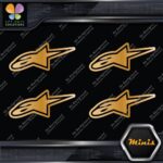 Compatible Alpinestars Moto Emblem Pack of 4 MINI SIZE Decals Stickers Vinyl - Image 17