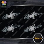Compatible Alpinestars Moto Emblem Pack of 4 MINI SIZE Decals Stickers Vinyl - Image 18