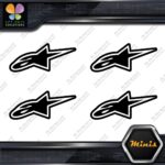 Compatible Alpinestars Moto Emblem Pack of 4 MINI SIZE Decals Stickers Vinyl - Image 3