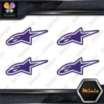 Compatible Alpinestars Moto Emblem Pack of 4 MINI SIZE Decals Stickers Vinyl - Image 22