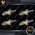 Compatible Alpinestars Moto Emblem Pack of 4 MINI SIZE Decals Stickers Vinyl - Image 23