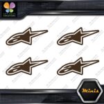 Compatible Alpinestars Moto Emblem Pack of 4 MINI SIZE Decals Stickers Vinyl - Image 24