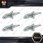 Compatible Alpinestars Moto Emblem Pack of 4 MINI SIZE Decals Stickers Vinyl - Image 5