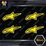 Compatible Alpinestars Moto Emblem Pack of 4 MINI SIZE Decals Stickers Vinyl - Image 6
