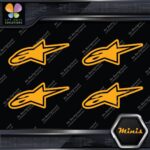 Compatible Alpinestars Moto Emblem Pack of 4 MINI SIZE Decals Stickers Vinyl - Image 7