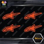 Compatible Alpinestars Moto Emblem Pack of 4 MINI SIZE Decals Stickers Vinyl - Image 8