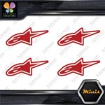 Compatible Alpinestars Moto Emblem Pack of 4 MINI SIZE Decals Stickers Vinyl - Image 9