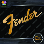 Compatible Fender Guitars Vintage Diagonal Name Logo Vinyl Decals Stickers