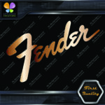 Compatible Fender Guitars Vintage Diagonal Name Logo Vinyl Decals Stickers - Image 20