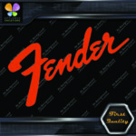 Compatible Fender Guitars Vintage Diagonal Name Logo Vinyl Decals Stickers - Image 9