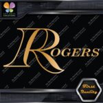 Compatible Rogers Drums Music Hollow Letters Name Logo Vinyl Decals Stickers - Image 17