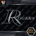 Compatible Rogers Drums Music Hollow Letters Name Logo Vinyl Decals Stickers - Image 18