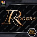 Compatible Rogers Drums Music Hollow Letters Name Logo Vinyl Decals Stickers - Image 19